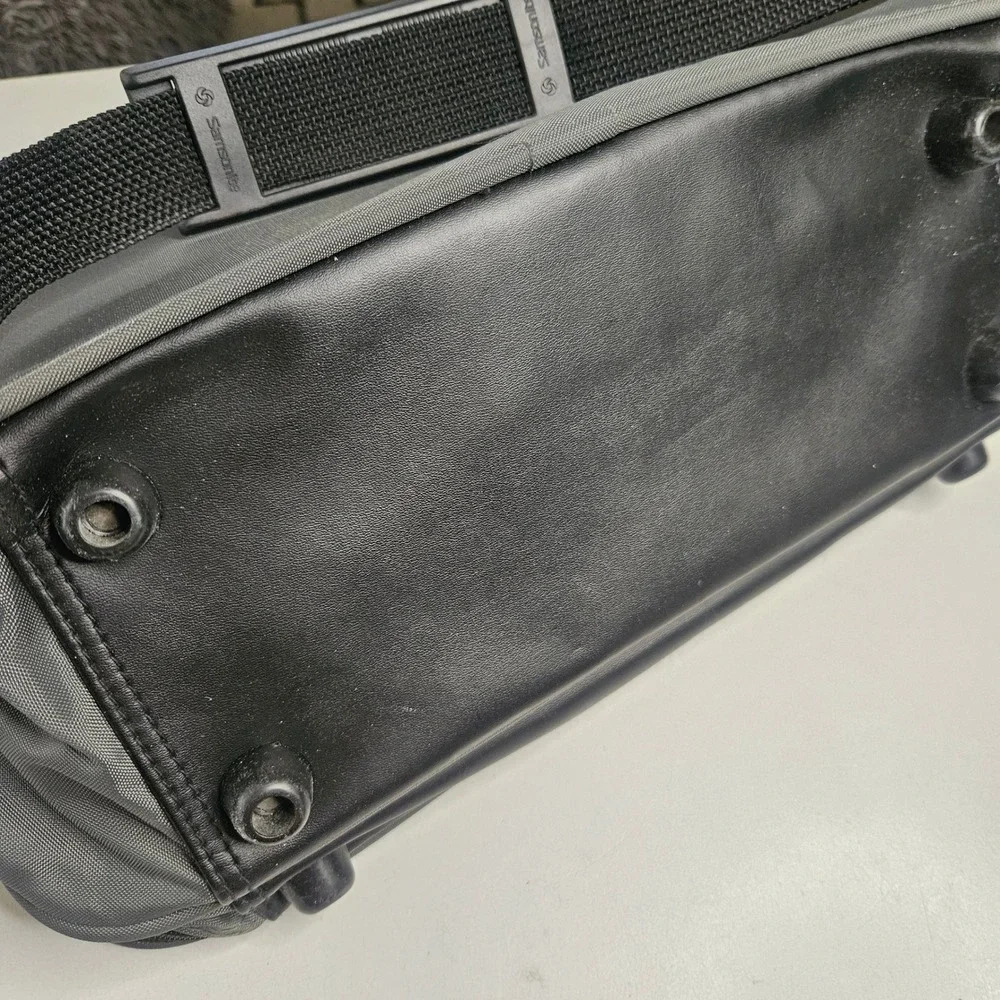 Vintage Samsonite Gray Nylon Travel Briefcase Laptop Bag Wetpak Lockable Gray